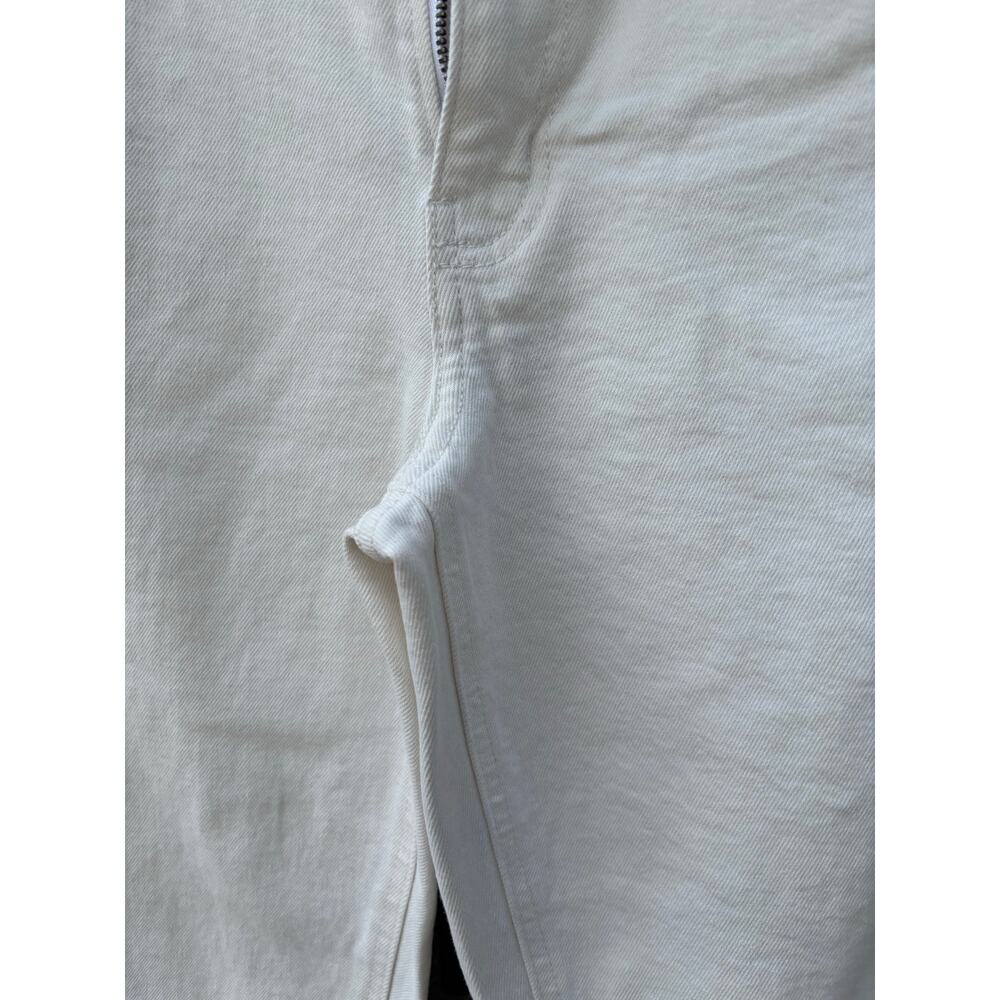 H&M White High Rise Straight Leg Jeans Womens US 2 EU 34 Denim Pants - Picture 6 of 8